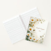 Daisy Floral Spiral-bound Journal Botanical Spring ノートブック (内部)