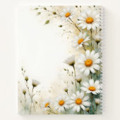 Daisy Floral Spiral-bound Journal Botanical Spring ノートブック (裏面)