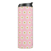 Daisy Floral Thermal Tumbler – Aesthetic Insulated タンブラー (回転左)