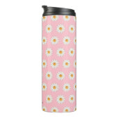 Daisy Floral Thermal Tumbler – Aesthetic Insulated タンブラー (回転右)