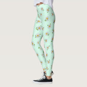 Daisy Flower Cute Floral Pastel Pattern レギンス (左)