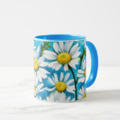 Daisy Flower Daisies Floral Art Coffee Tea Mug マグカップ (正面右)