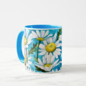 Daisy Flower Daisies Floral Art Coffee Tea Mug マグカップ (正面左)