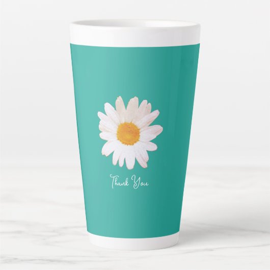 Daisy Flower Dream– Summer Botanical Cozy カフェラテマグ (正面)