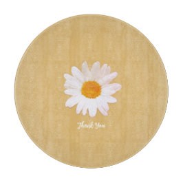 Daisy Flower Dream – Summer Botanical Thank You カッティングボード