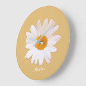 Daisy Flower Dream – Summer Botanical Thank You ラージ壁時計 (傾斜)