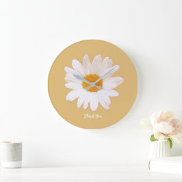 Daisy Flower Dream – Summer Botanical Thank You ラージ壁時計