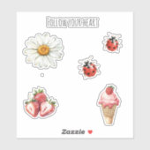 Daisy Flower Ladybug シール (シート)