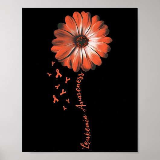 Daisy Flower Leukemia Awareness Gifts  ポスター (正面)