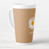 Daisy Flower Mug – Summer Botanical Cozy カフェラテマグ (左アングル)