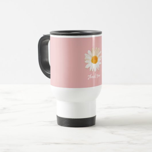Daisy Flower Mug – Summer Botanical Cozy トラベルマグ (正面左)