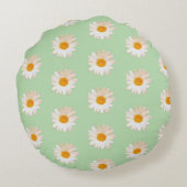 Daisy Flower Mug – Summer Botanical Cozy ラウンドクッション (裏面)