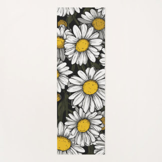 Daisy Flower Pattern Botanical Illustration ヨガマット