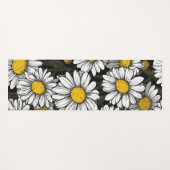 Daisy Flower Pattern Botanical Illustration ヨガマット (正面(横))