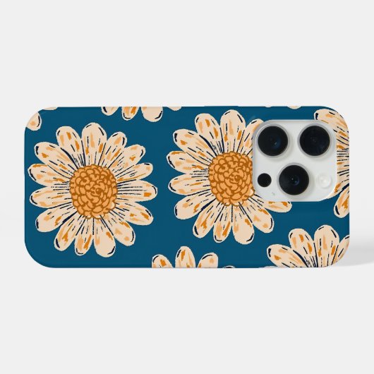 Daisy Flower Phone Case iPhoneケース (裏面横)