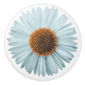 Daisy Flower Print Knob, Bring a Touch of Whimsy t セラミックノブ (正面)
