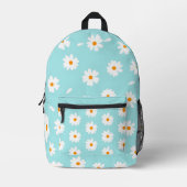 Daisy Flowers Backpack プリントバックパック (正面)