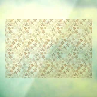 Daisy Flowers Beige Floral Aesthetic Ditsy Tan ウィンドウサイン