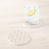 Daisy Flowers Beige Floral Aesthetic Ditsy Tan コースター (側面)