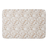 Daisy Flowers Beige Floral Aesthetic Ditsy Tan バスマット (正面)
