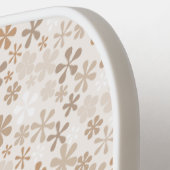 Daisy Flowers Beige Floral Aesthetic Ditsy Tan ピックルボールラケット (左詳細)