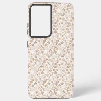 Daisy Flowers Beige Floral Aesthetic Ditsy Tan Samsung Galaxy S21 Ultraケース