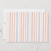 Daisy Flowers Colorful 4th Birthday Party Photo 招待状 (裏面)