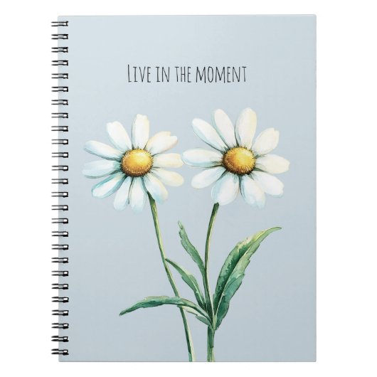 Daisy Flowers Live in the moment ノートブック (正面)