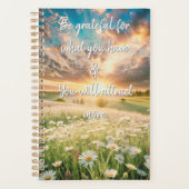 Daisy Flowers Meadow - Inspirational Phrases プランナー手帳 (正面)