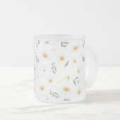 Daisy Flowers Pattern Mug フロストグラスマグカップ (正面右)