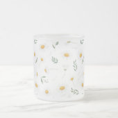 Daisy Flowers Pattern Mug フロストグラスマグカップ (中央)