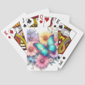 Daisy Flowers with a Beautiful Butterfly トランプ (裏面)