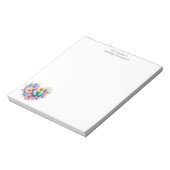 Daisy Flowers with a Beautiful Butterfly ノートパッド (回転)