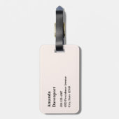 Daisy Flowers with a Beautiful Butterfly ラゲッジタグ (裏面縦)