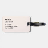 Daisy Flowers with a Beautiful Butterfly ラゲッジタグ (裏面横)