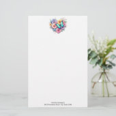 Daisy Flowers with a Beautiful Butterfly 便箋 (スタンド正面)