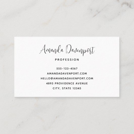 Daisy Flowers with a Beautiful Butterfly 名刺 (裏面)