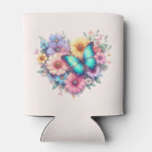 Daisy Flowers with a Beautiful Butterfly 缶クーラー (裏面)