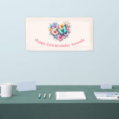 Daisy Flowers with a Beautiful Butterfly Birthday 横断幕 (トレードショー)