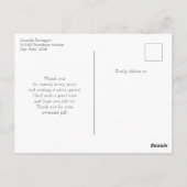 Daisy Flowers with a Beautiful Butterfly Thank You ポストカード (裏面)