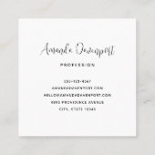 Daisy Flowers with a Blue Butterfly スクエア名刺 (裏面)