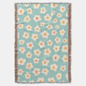 Daisy Fringe Throw Blanket スローブランケット (正面縦)