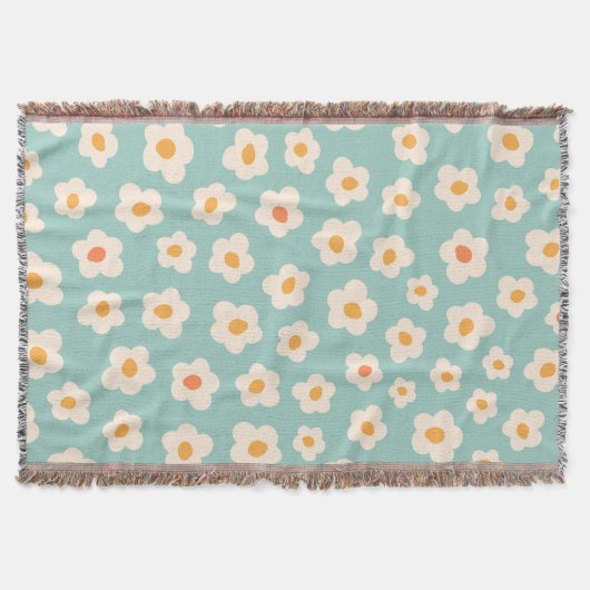 Daisy Fringe Throw Blanket スローブランケット (正面)