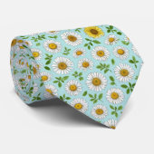 Daisy Garden Floral Pattern ネクタイ (ロール)