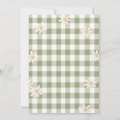 Daisy Gingham Hello Baby Shower Invitation 招待状 (裏面)