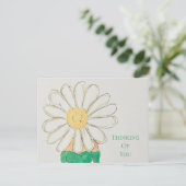 Daisy Girl Green Dress Thinking of You ポストカード (スタンド正面)
