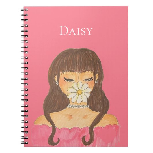 Daisy Girl Pink Dress ノートブック (正面)