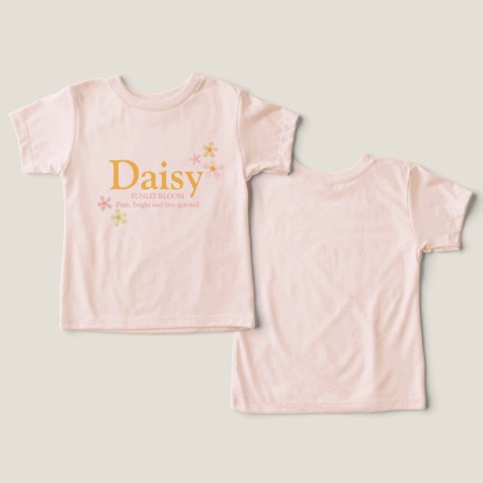 Daisy girls name meaning watercolor flowers (デザイン正面&裏面)
