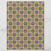 Daisy Granny Squares Scrapbook Paper (正面)