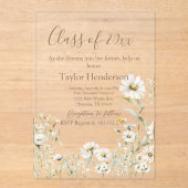 Daisy Greenery Graduation Invitation アクリル招待状 (正面)